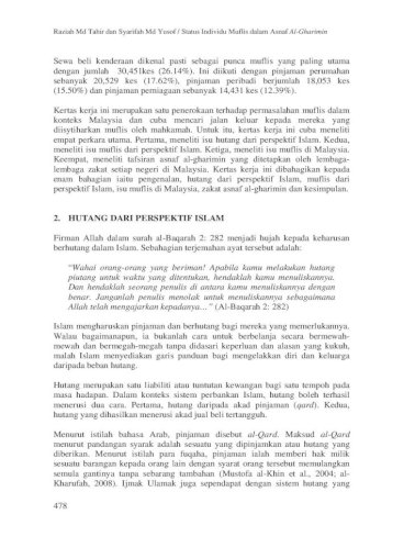 Status Individu Muflis Dalam Asnaf Al Gharimin Pdf Document