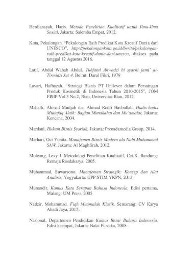 Daftar Pustaka Pustaka Abdullah Ma Ruf Manajemen Bisnis Syariah Yogyakarta Pdf Document
