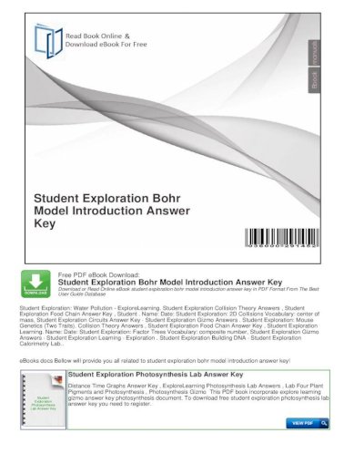 Student Exploration Bohr Model Introduction Answer Exploration Bohr Model Introduction Answer Key Free Pdf Ebook Download Student Exploration Bohr Model Introduction Answer Key Pdf Document