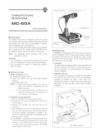 Kenwood Mc 60 Manual W0nta, Kenwood Mc 50 Microphone Wiring Diagram