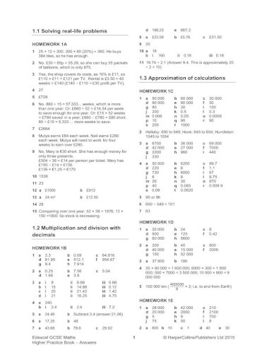 1 3 Approximation Of Calculations Collins Gcse Higher Practice Book A Answers 1 Gcse Pdf Document