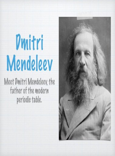 The Periodic Table Father Of The Modern Periodic Table The Periodic Table Elements Are Arranged In Pdf Document