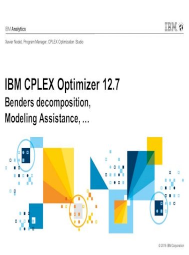 ibm ilog cplex optimization studio v12.4 documentation, 2012