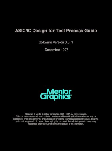 Vejfremstillingsproces Pastor Bordenden ASIC/IC Design-For-Test Process Guide - IDA - [PDF Document]