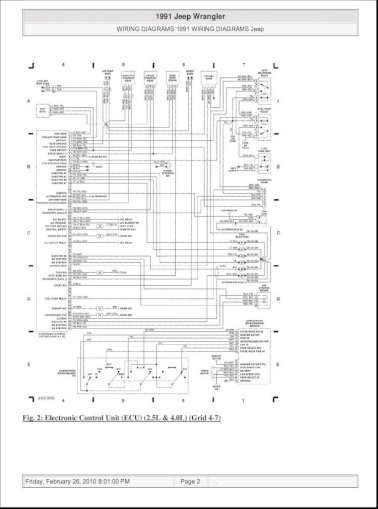 1991 Jeep Wrangler Wiring Diagram