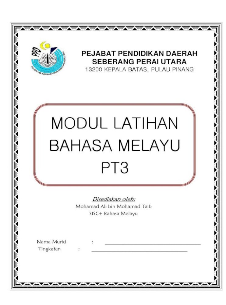 Latihan Bahasa Melayu Pt3 Pdf